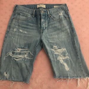 Pacsun boyfriend jeans cut into knee shorts sz 25